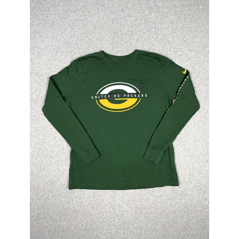 Green Bay Packers Shirt Youth L Green‎ Nike United As Packers NFL Sports Wear